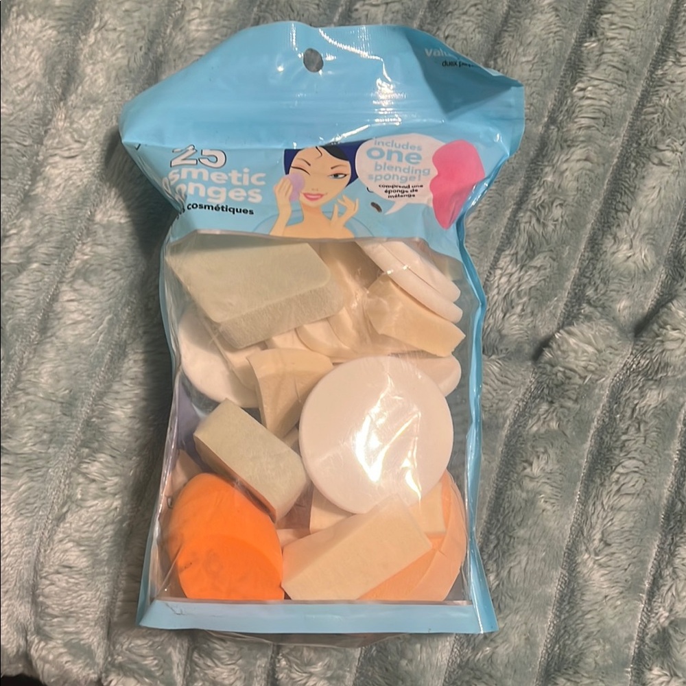 White and Orange Makeup Brushes Essential Tools Set